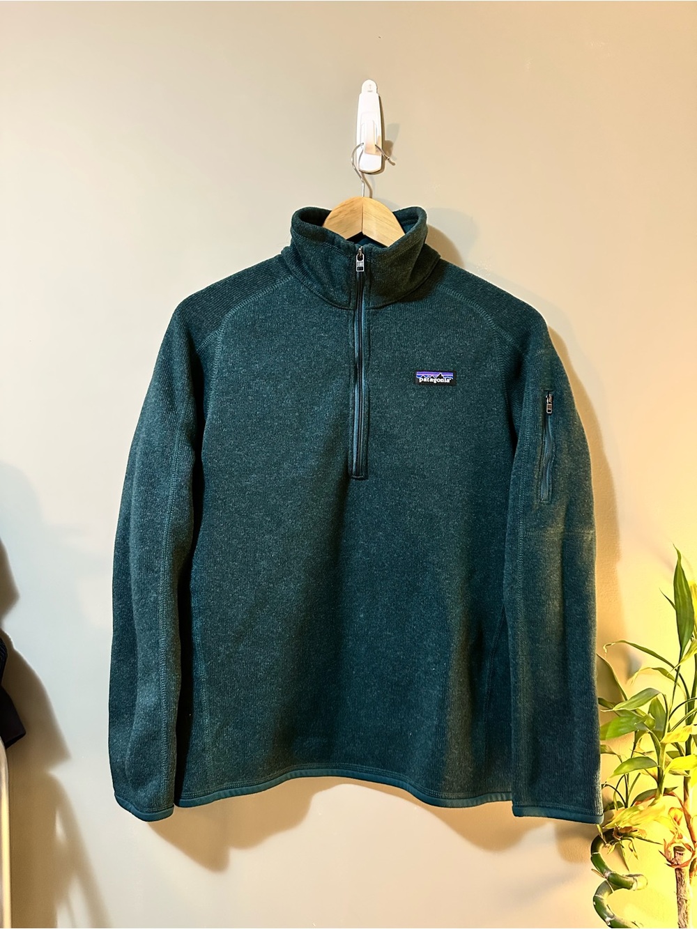 Patagonia Men’s Forest Green Half-Zip Fleece Pullover